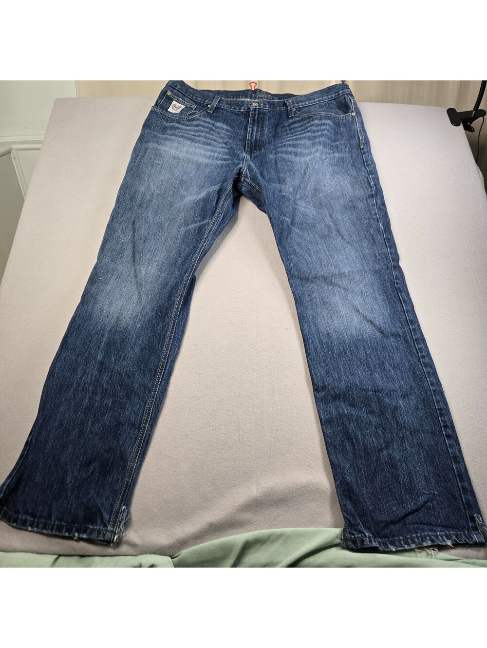 Cinch Mens White Label Relaxed Fit Straight Leg Jeans 44x36 Blue Denim Western